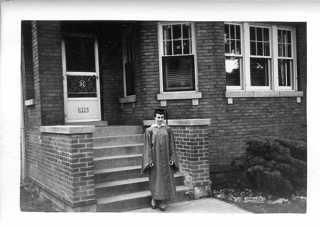 74 1958 - Judy in cap and gown